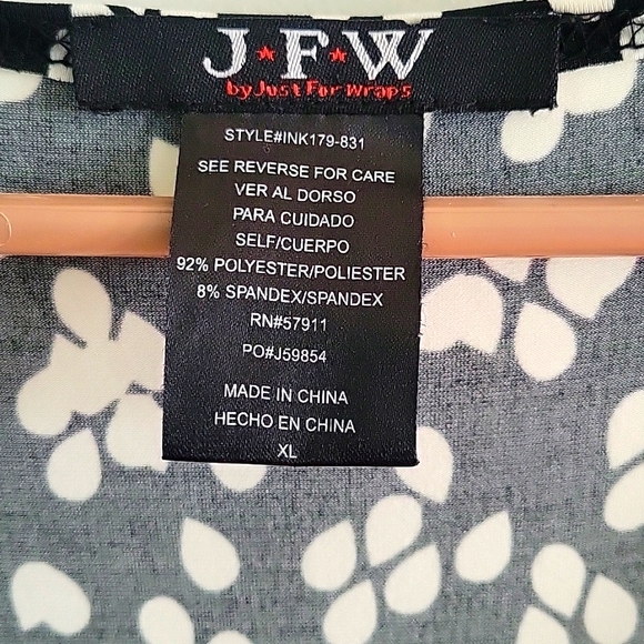 JFW black white V neck sleeveless dress Just For Wraps Spring Summer - Picture 3 of 6